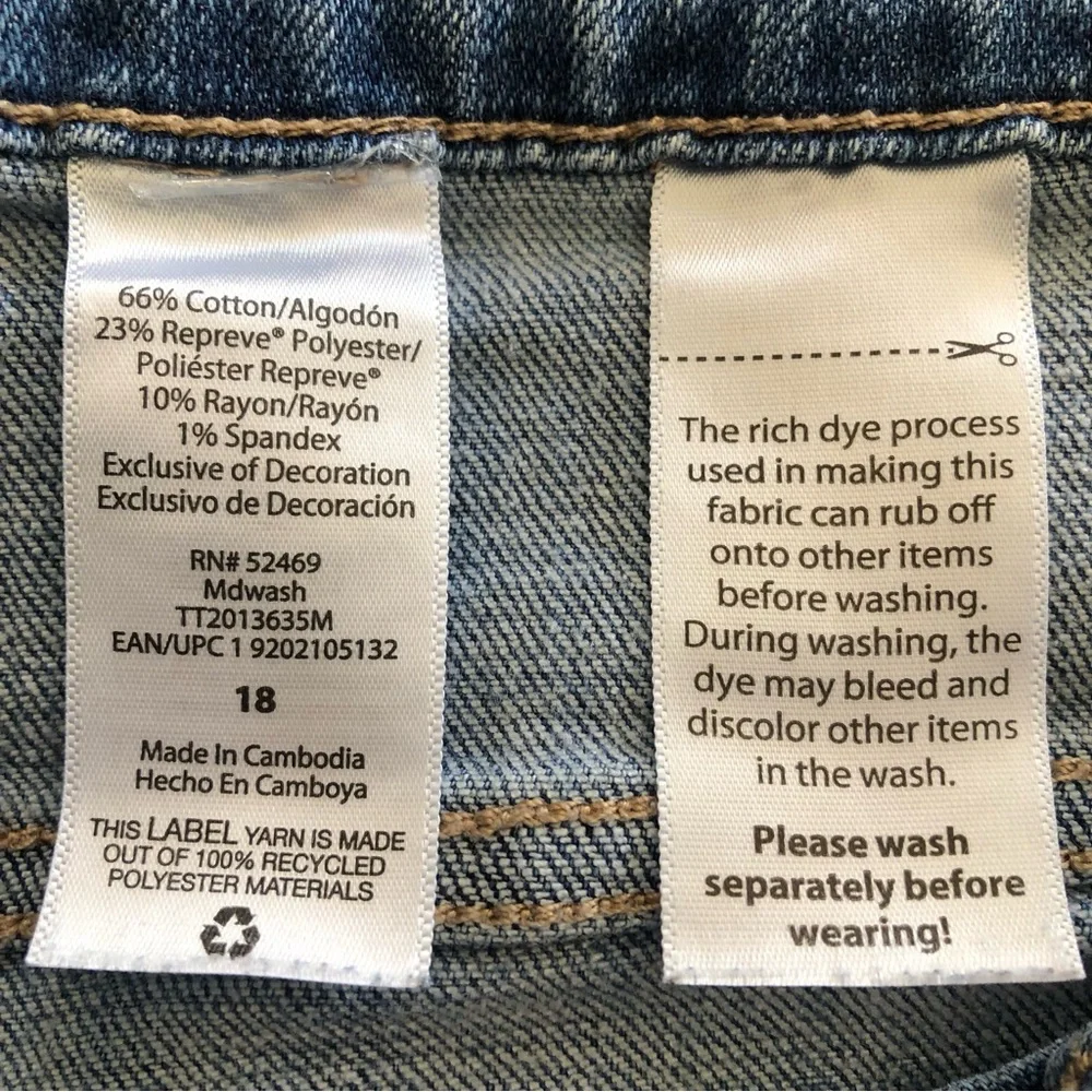 Women’s cropped distressed cuffed hem jeans. Size 18 - Picture 4 of 4